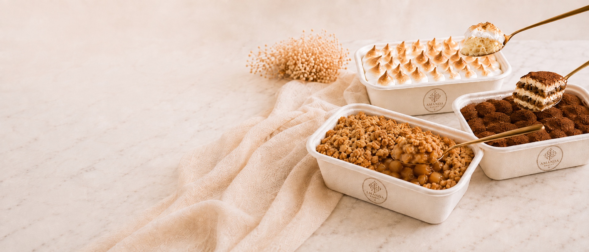 Postres de Amanda Bakery en formato familiar